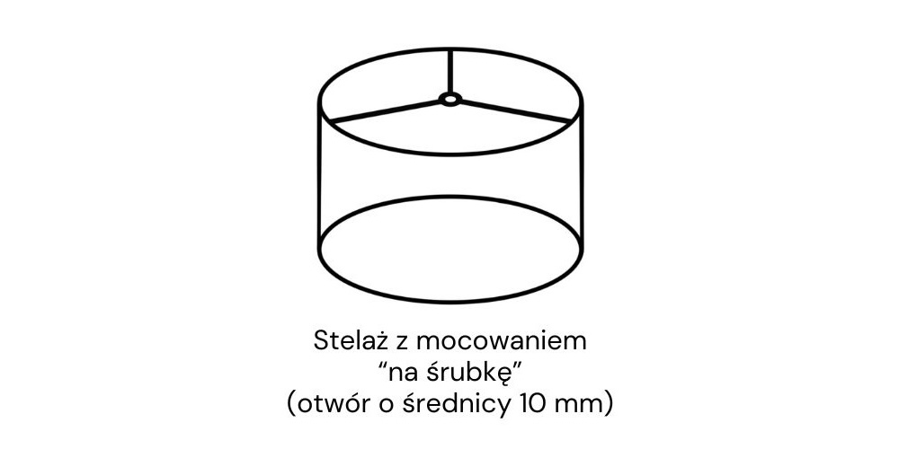 Stelaże abażurów ze stelażem "na śrubkę"